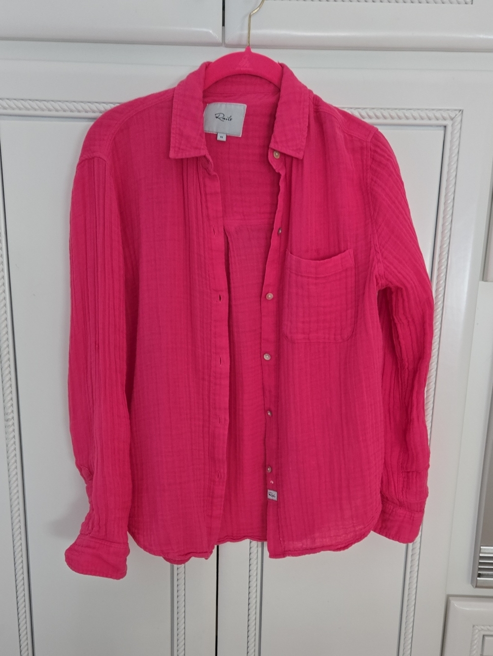 Rails Hot Pink Button-Up Top